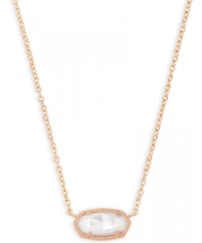 Elisa Pendant Necklace for Women, Fashion Jewelry, 14k Gold-Plated ROSE GOLD - IVORY MOTHER OF PEARL $30.10 Necklaces