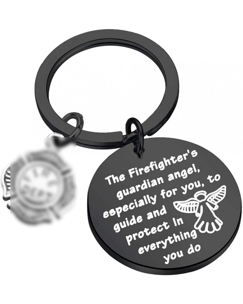 Firefighters Prayer Keychain Fire Rescue Firefighter Gift A Firefighter's Guardian Angel Keyring Firemen Angel Gift Firefight...