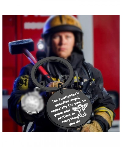 Firefighters Prayer Keychain Fire Rescue Firefighter Gift A Firefighter's Guardian Angel Keyring Firemen Angel Gift Firefight...