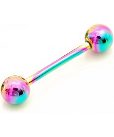 14GA Titanium Rainbow Barbell 5/8" Length 316L Surgical Stainelss Steel Rainbow Barbell $7.64 Body Jewelry