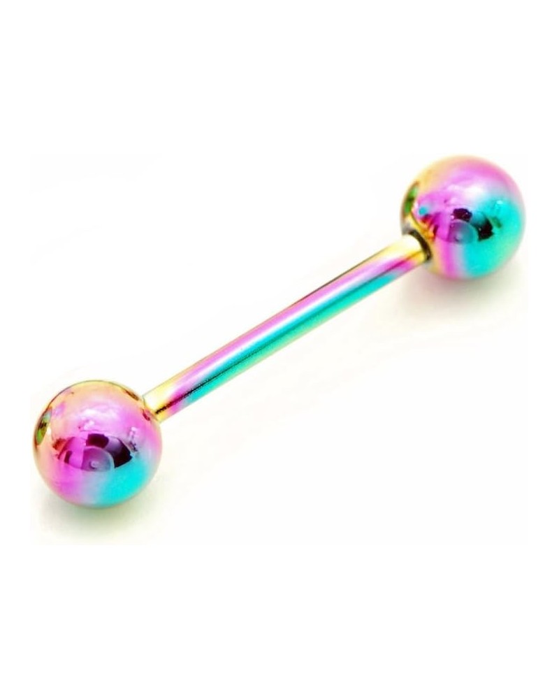 14GA Titanium Rainbow Barbell 5/8" Length 316L Surgical Stainelss Steel Rainbow Barbell $7.64 Body Jewelry