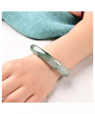 Natural Burmese Genuine Green Jade Bracelet for Women Classic Style Jadeite Bangle Jewelry, 54mm-64mm 64mm $84.05 Bracelets