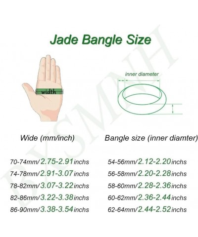 Natural Burmese Genuine Green Jade Bracelet for Women Classic Style Jadeite Bangle Jewelry, 54mm-64mm 64mm $84.05 Bracelets