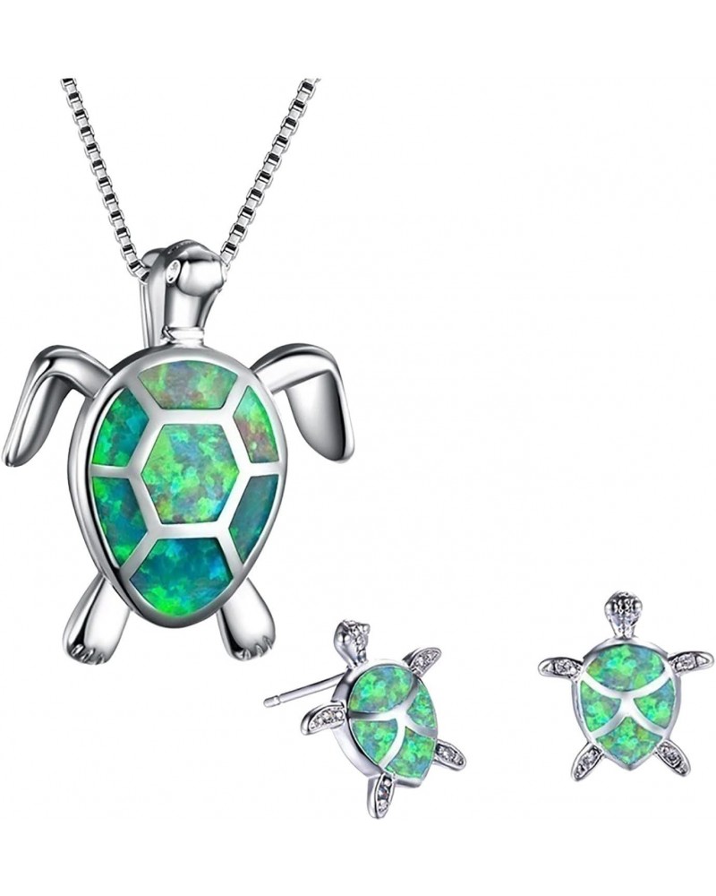 Jewelry Sets for Women Necklaces and Earrings and Bracelets Sliver Jewelry Set Chain Stud Turtle Multicolor Set Ladies Tortoi...