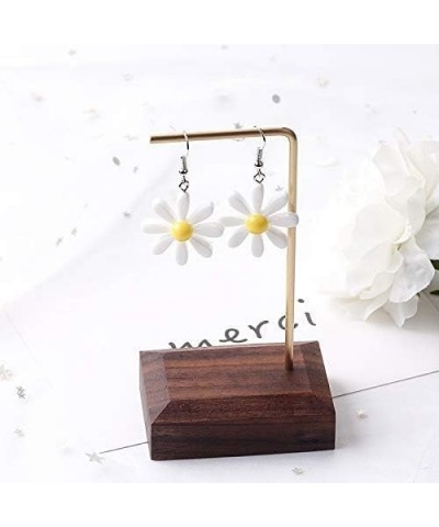 Daisy Sunflower Earrings for Women Handmade Resin Sunflower Dangle Earrings White Daisy Flower $5.82 Earrings