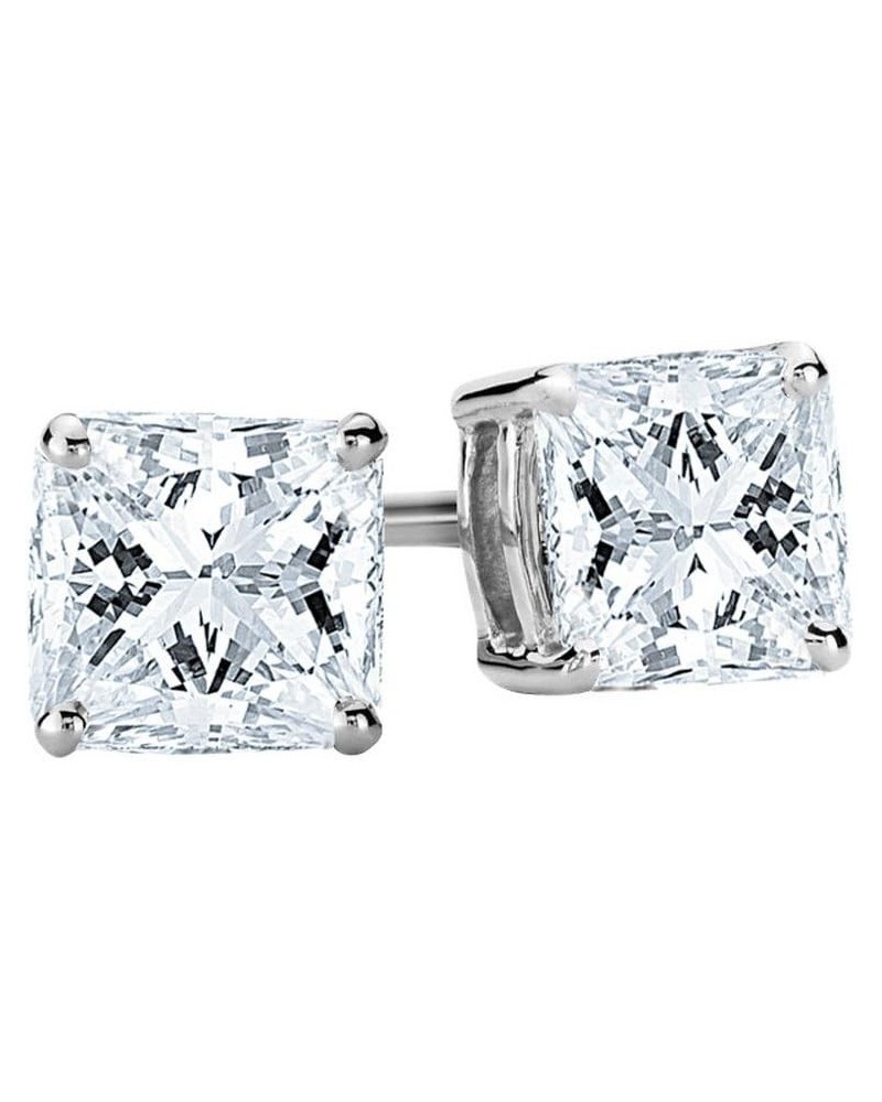 1-5 IGI Certified LAB-GROWN Princess Cut Diamond Earrings 4 Prong Screw Back Value Collection (G-H Color, SI1-SI2 Clarity) 4....