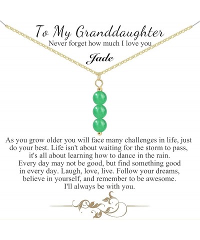 Jade Necklaces for Women Her Bestie Granddaughter Daughter Mom Best Friend Teacher Green Crystal Necklace for Birthday Christ...