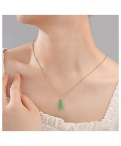 Jade Necklaces for Women Her Bestie Granddaughter Daughter Mom Best Friend Teacher Green Crystal Necklace for Birthday Christ...