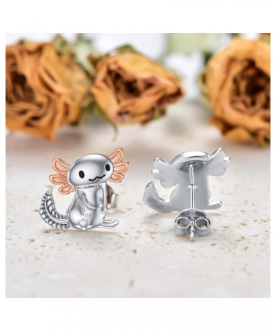 925 Sterling Silver Animal Stud Earrings Fox/Turtle/Tropical Fish/Frog/Dog/Cat/Lion/Axolotl/Butterfly/Unicorn/Panda/Stingray/...