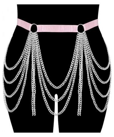 Waist belts Body chain harness for women Plump Large size Festival rave Halloween Punk gothic Plus size Lingerie cage Pink $1...