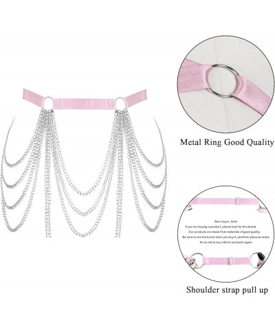 Waist belts Body chain harness for women Plump Large size Festival rave Halloween Punk gothic Plus size Lingerie cage Pink $1...