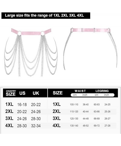 Waist belts Body chain harness for women Plump Large size Festival rave Halloween Punk gothic Plus size Lingerie cage Pink $1...