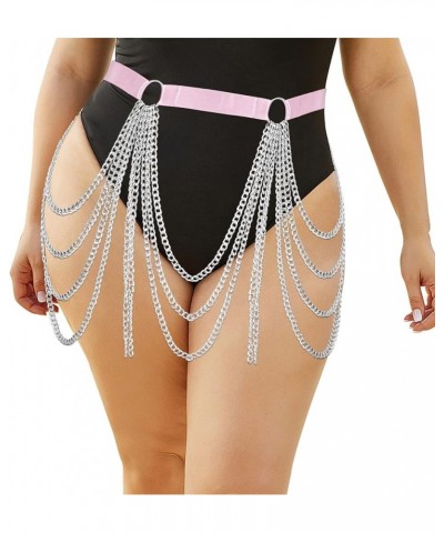 Waist belts Body chain harness for women Plump Large size Festival rave Halloween Punk gothic Plus size Lingerie cage Pink $1...