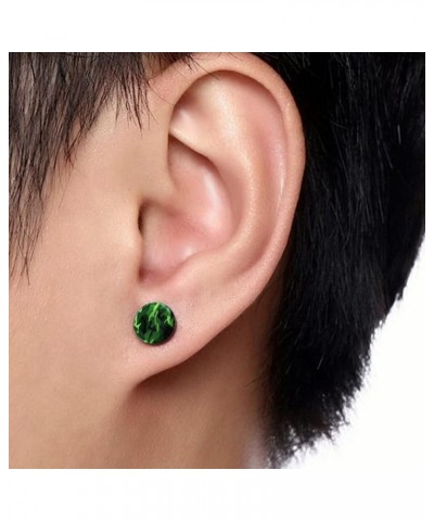 Attractive Green Camouflage Logo Internally Threaded Black Acrylic Double Flared Tunnel Ear Plugs - Sold by Piece 16.0 Millim...