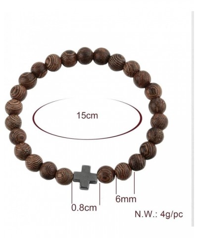 Christian Prayer Beads Bracelet – Wooden Beads & Cross – Multiple Sizes! 4 Pack: Small $5.50 Bracelets