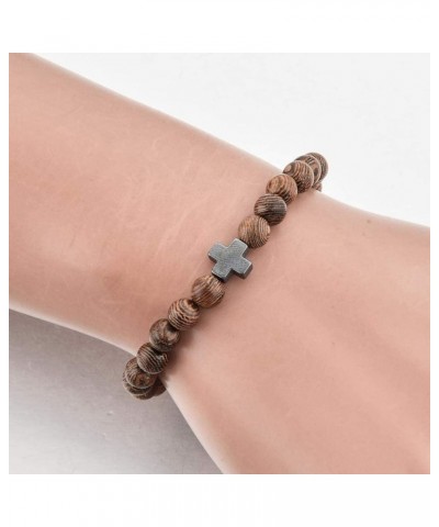 Christian Prayer Beads Bracelet – Wooden Beads & Cross – Multiple Sizes! 4 Pack: Small $5.50 Bracelets