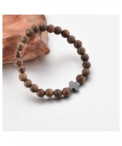 Christian Prayer Beads Bracelet – Wooden Beads & Cross – Multiple Sizes! 4 Pack: Small $5.50 Bracelets