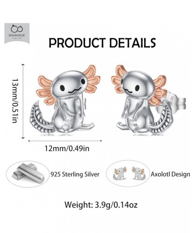 925 Sterling Silver Animal Stud Earrings Fox/Turtle/Tropical Fish/Frog/Dog/Cat/Lion/Axolotl/Butterfly/Unicorn/Panda/Stingray/...