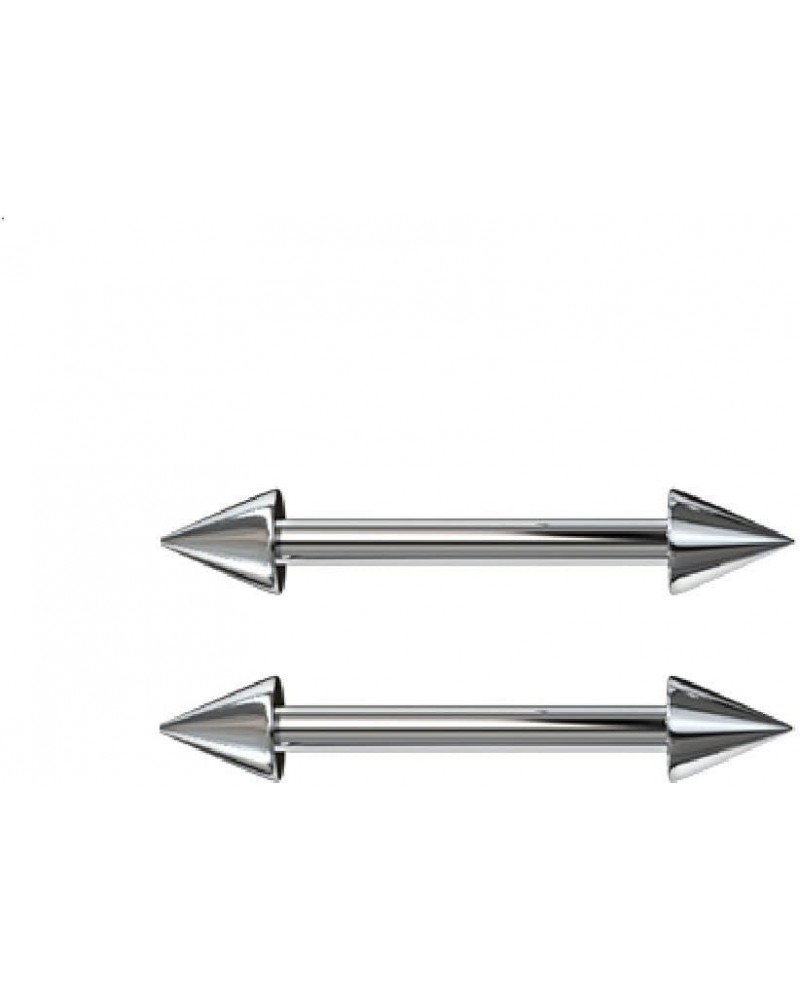 316L Stainless Steel Spiked Straight Barbells, Sold as a Pair 1/2" (12mm) length $7.69 Body Jewelry