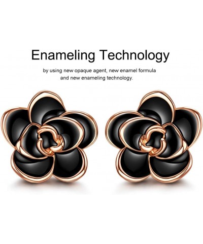 Rose Flower Stud Earrings for Sensitive Ears Hypoallergenic, Cute Gold And Silver Ear Studs for Women Girl, Nickel Free 0.47 ...