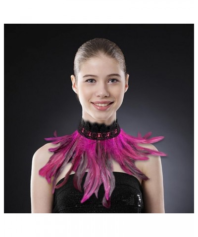 Feather Choker Gothic Feather Choker for Halloween Feather Scarf Choker for Halloween Cosplay Costume Accessories Type 13 $7....