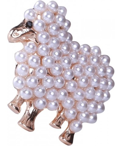 2pcs Sheep Brooch Decorative Pins Clothing Brooch Retro Brooch Pearl Brooch Decorative Brooch Pin 3x2.9CM Rose Gold $9.17 Bro...