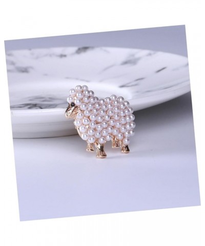 2pcs Sheep Brooch Decorative Pins Clothing Brooch Retro Brooch Pearl Brooch Decorative Brooch Pin 3x2.9CM Rose Gold $9.17 Bro...