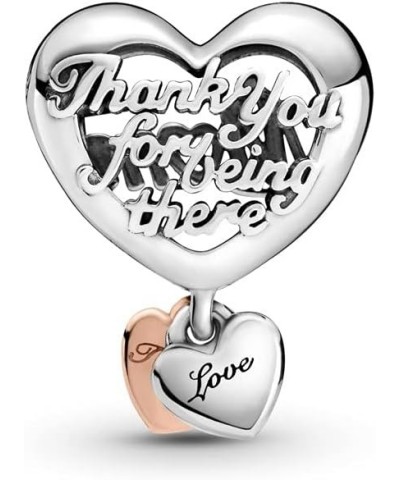 Thank You Mum Heart Charms 925 Sterling Silver Love Thanks Inscript Pendants for Bracelets $13.10 Bracelets