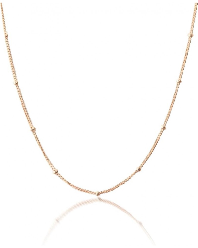 Chain Necklace for Women Rose Gold Studded Chain Necklace $18.40 Necklaces