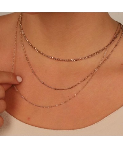 Chain Necklace for Women Rose Gold Studded Chain Necklace $18.40 Necklaces