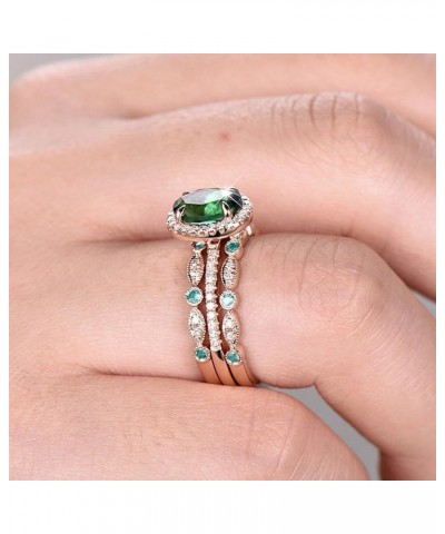 Women's Rings 925 Sterling Silver Promise Wedding Ceremony Vintage with Diamond Created Cocktail Promise Ring T Green 10 $4.0...