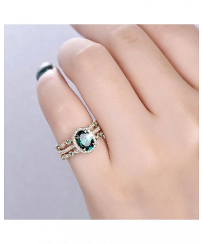 Women's Rings 925 Sterling Silver Promise Wedding Ceremony Vintage with Diamond Created Cocktail Promise Ring T Green 10 $4.0...