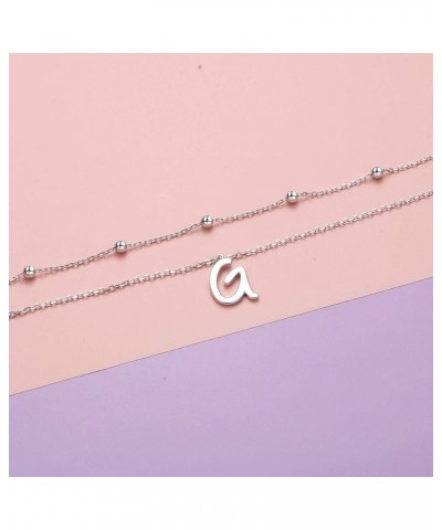 Initials Anklet for Women S925 Sterling Silver Adjustable Foot Ankle Bracelet with Letter G Letter $6.59 Anklets