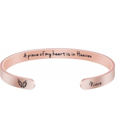 ???????? ???????? for Women In Memory of Jewelry Gift Sympathy Remembering Loss of One You Loved Cuff Bracelets Rose gold cuf...