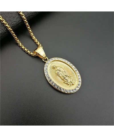 Virgin Mary Pendant Necklace for Women Girls Gold Color Our Lady Jewelry Whole Colar Madonna Trendy Chain Gold Color 2 63cm $...