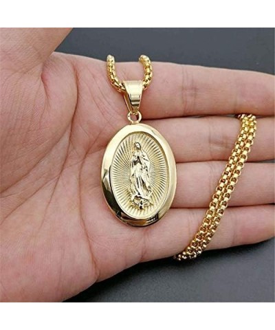 Virgin Mary Pendant Necklace for Women Girls Gold Color Our Lady Jewelry Whole Colar Madonna Trendy Chain Gold Color 2 63cm $...