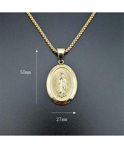 Virgin Mary Pendant Necklace for Women Girls Gold Color Our Lady Jewelry Whole Colar Madonna Trendy Chain Gold Color 2 63cm $...