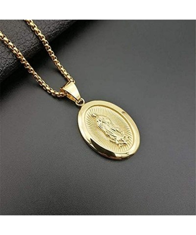 Virgin Mary Pendant Necklace for Women Girls Gold Color Our Lady Jewelry Whole Colar Madonna Trendy Chain Gold Color 2 63cm $...