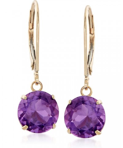 3.20 ct. t.w. Amethyst Drop Earrings in 14kt Yellow Gold $83.25 Earrings