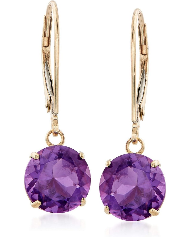 3.20 ct. t.w. Amethyst Drop Earrings in 14kt Yellow Gold $83.25 Earrings