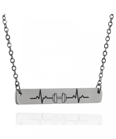 Small and Dainty 925 Sterlin Silver Sports Charm Necklaces DUMBBELL 5 $13.50 Necklaces