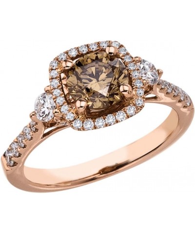 2.25 Ct Beautiful Chocolate & Cubic Zirconia CZ Engagement Wedding Ring .925 Sterling Sliver 14K Rose Gold Over For Womens $4...