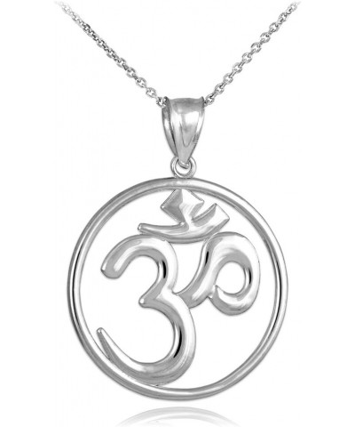 Sterling Silver Openwork Hindu Meditation Yoga Charm (Aum) Om Pendant Necklace 18.0 Inches $20.29 Necklaces