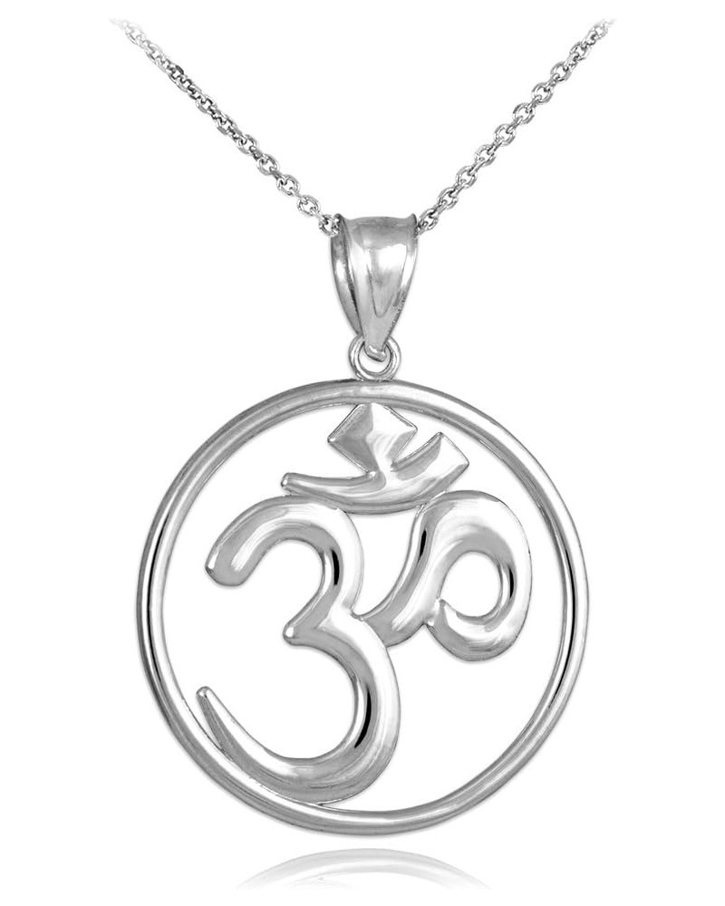 Sterling Silver Openwork Hindu Meditation Yoga Charm (Aum) Om Pendant Necklace 18.0 Inches $20.29 Necklaces