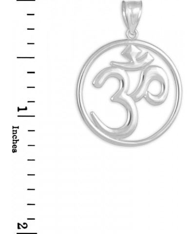 Sterling Silver Openwork Hindu Meditation Yoga Charm (Aum) Om Pendant Necklace 18.0 Inches $20.29 Necklaces