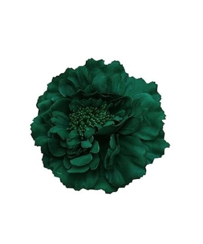 Women's Bohemia Peony Flowers Hairpin Hair Clip Flower Brooch for Travel Party Festivals (Black Dark Purple White) Dark Green...