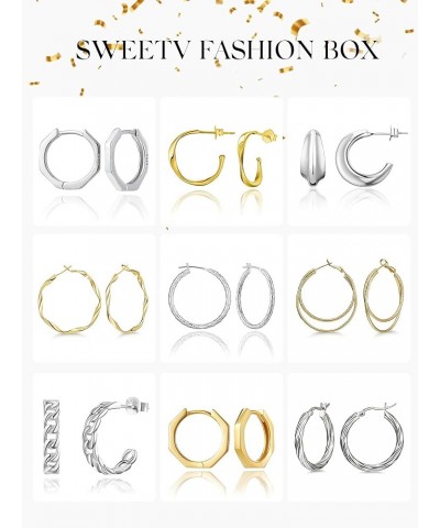 Fashion Mystery BOX Contains Fashion Hoops Which Randomly 8 Pairs $22.50 Earrings