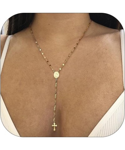 Cross Necklace for Women Gold Layered Cross Necklace Sideways Cross Necklace for Girls U: Lcross-G $5.86 Necklaces