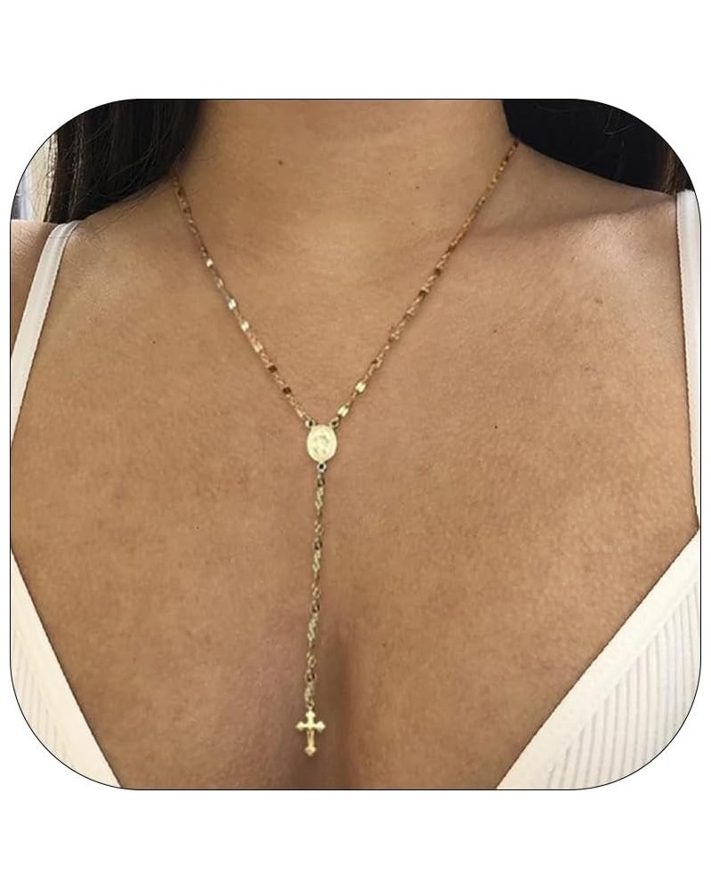 Cross Necklace for Women Gold Layered Cross Necklace Sideways Cross Necklace for Girls U: Lcross-G $5.86 Necklaces