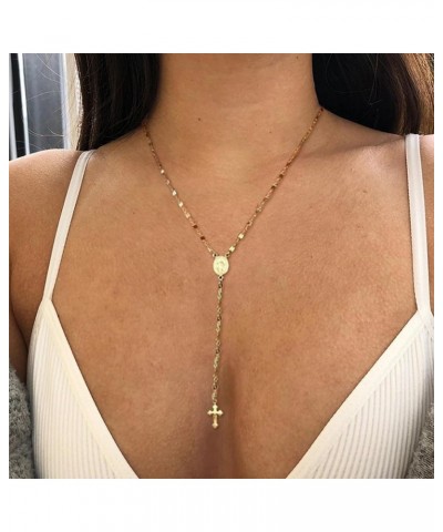 Cross Necklace for Women Gold Layered Cross Necklace Sideways Cross Necklace for Girls U: Lcross-G $5.86 Necklaces